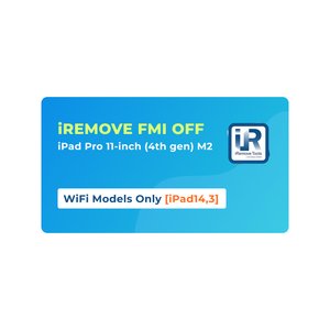iRemove FMI OFF iPad Pro 11 inch 4th Gen  M2 solamente modelos WiFi [iPad14,3]