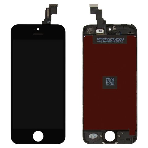 Дисплей для мобільного телефону Apple iPhone 5C, чорний, з тачскріном