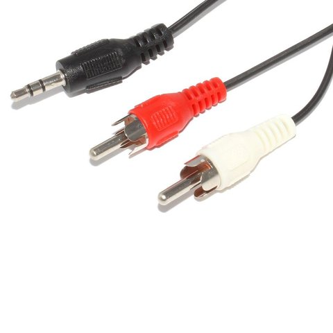 AUX кабель 2×RCA разъем 3.5 мм длина 1.2 м 