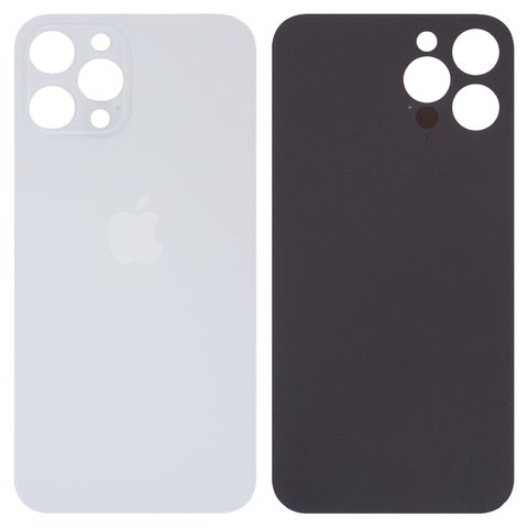 Задняя панель корпуса для iPhone 12 Pro Max, серебристая, белая, не нужно снимать стекло камеры, Original PRC , big hole, silver