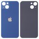 Задняя панель корпуса для iPhone 13, синяя, не нужно снимать стекло камеры, Original (PRC), big hole