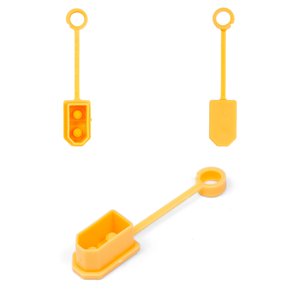 Заглушка XT60 F, желтая, с держателем кабеля