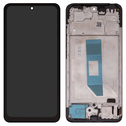 Дисплей для Xiaomi Redmi Note 14 4G, чорний, з рамкою, Сopy, TFT , 161.5mm, 24117RN76E, EU version