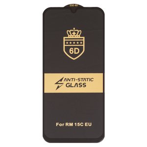 Защитное стекло ESD 6D для Xiaomi Redmi 15C 4G, совместимо с чехлом, Full Glue, Anti Static, без упаковки , черный, EU version