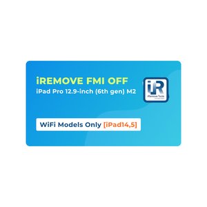 iRemove FMI OFF iPad Pro 12.9 inch 6th Gen  M2 лише WiFi моделі [iPad14,5]