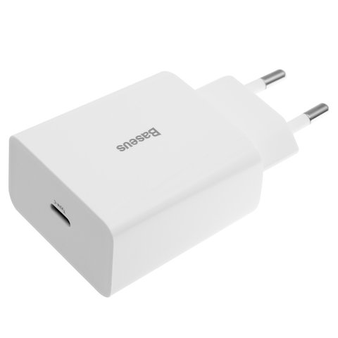 Мережевий зарядний пристрій Baseus Speed Mini, Quick Charge, біле, USB тип C, 20 Вт, #CCFS SN02
