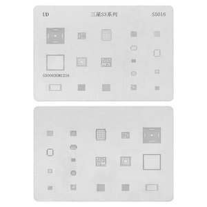 BGA Stencil S5016 for Samsung I9300 Galaxy S3 Cell Phone, (18 in 1) BGA Stencil S5016 for Samsung I9300 Galaxy S3 Cell Phone, (18 in 1)